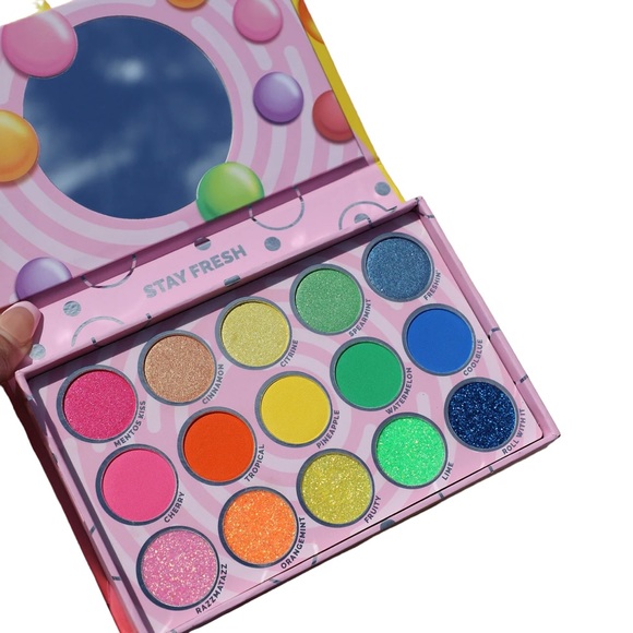 Rude x Mentos Beauty Mixed Fruit Neon Color Eyeshadow Palette - Picture 2 of 4